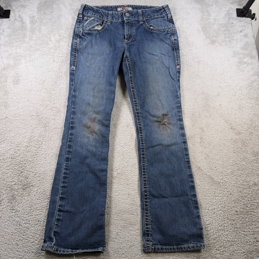 Ariat FR Jeans Womens 31R (Fit 32x32) Mid Rise Boot Flame Resistant Work Denim